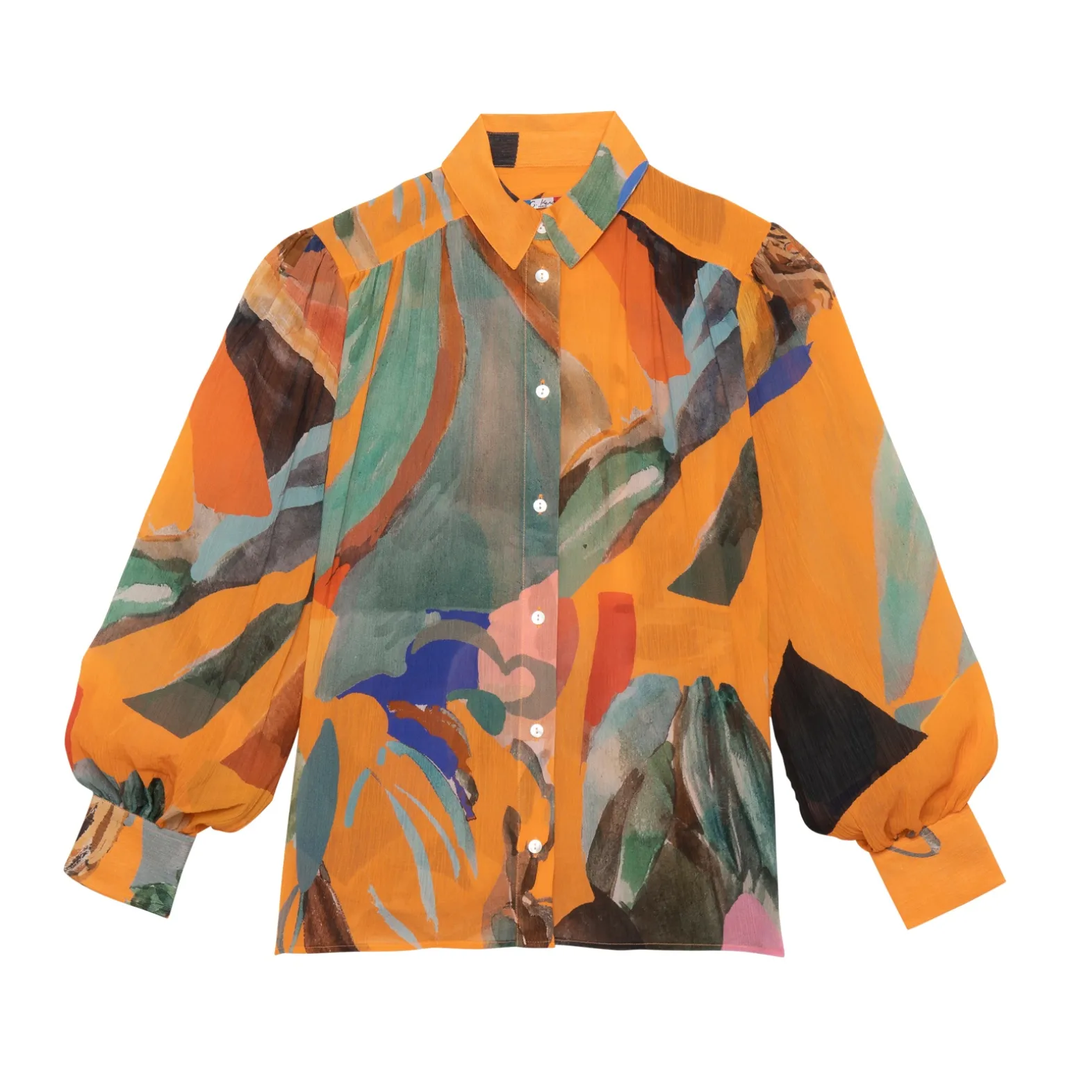 Blouse manches Ballon Dancing Wood Orange