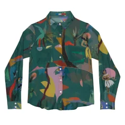 CHEMISE EN COTON SOIE Green Moon