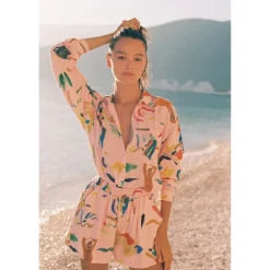 CHEMISE EN GAZE DE COTON ABRA ROSSA