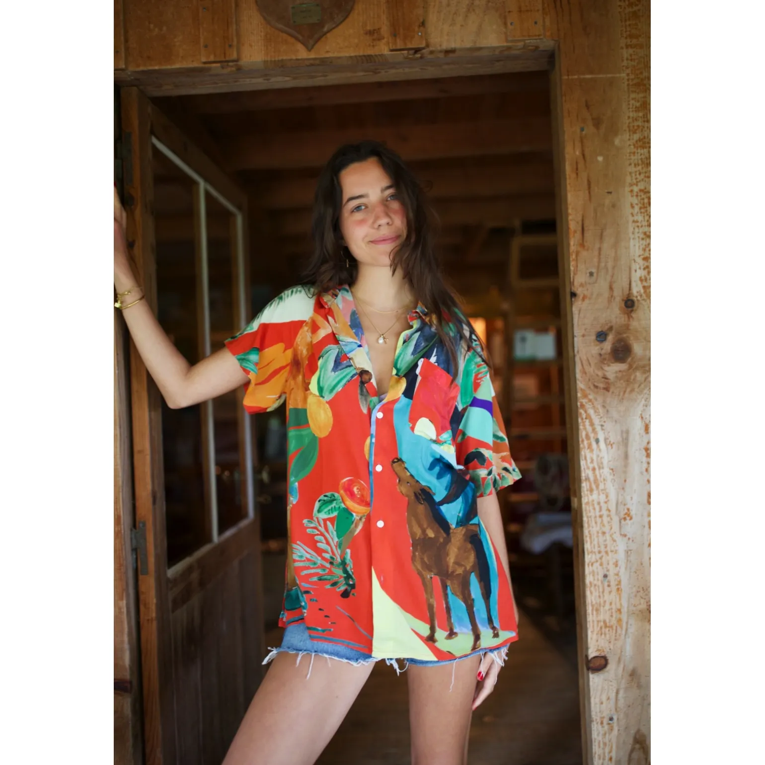 CHEMISE HAWAÏENNE ROJO