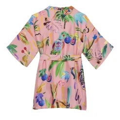 KIMONO COURT PERRUCHES ROSE