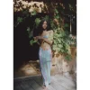 PANTALON EN LIN CANELLE