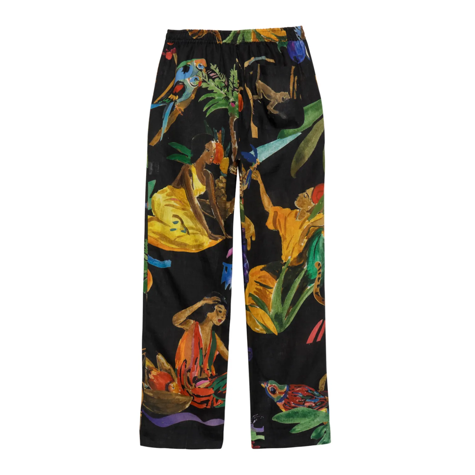 PANTALON EN LIN FEMMES LUXE NOIR