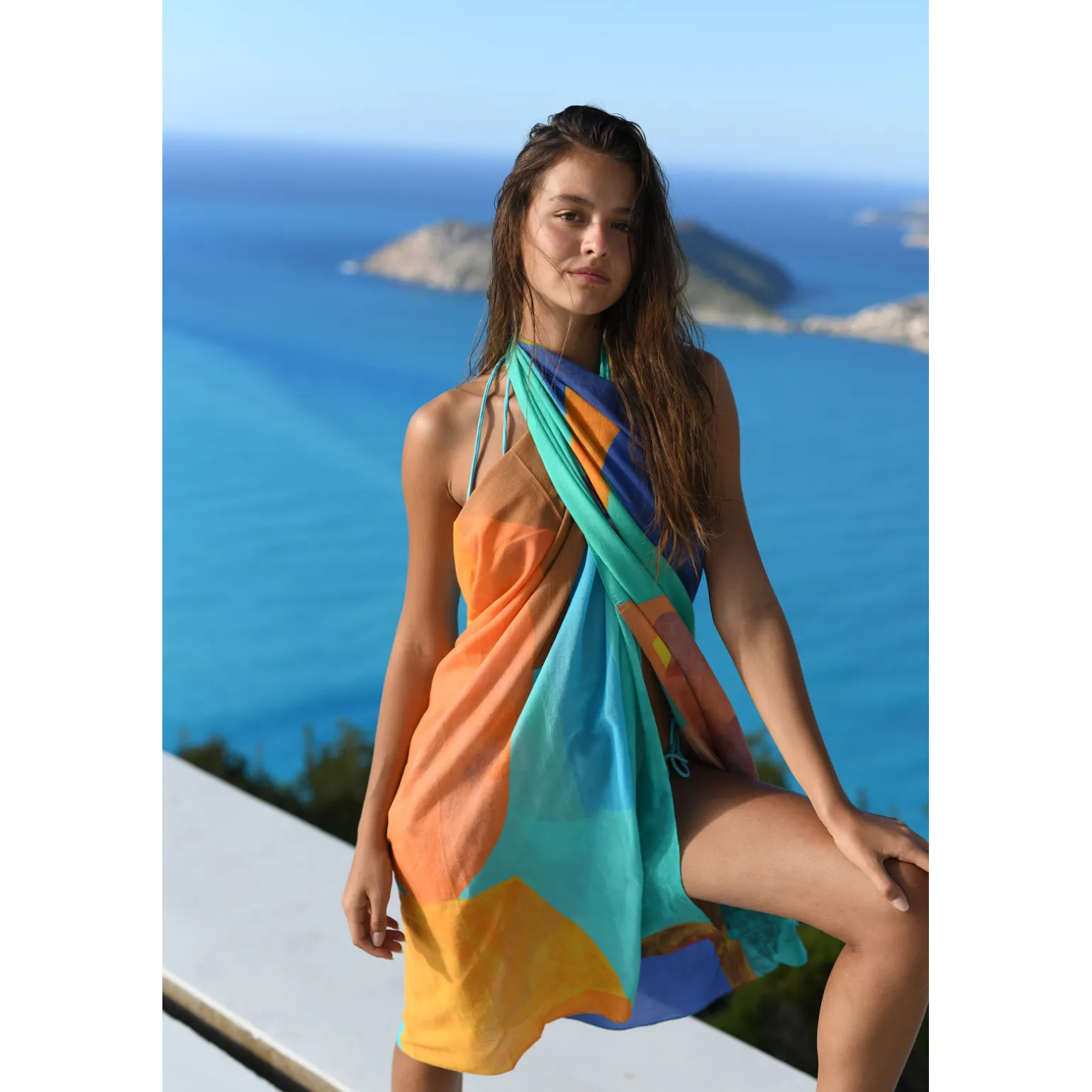 ROSE BLEU VERT PAREO