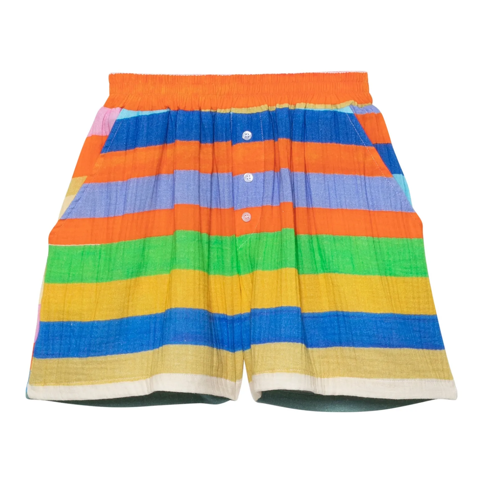 SHORT EN GAZE DE COTON PINK STRIPES ONE