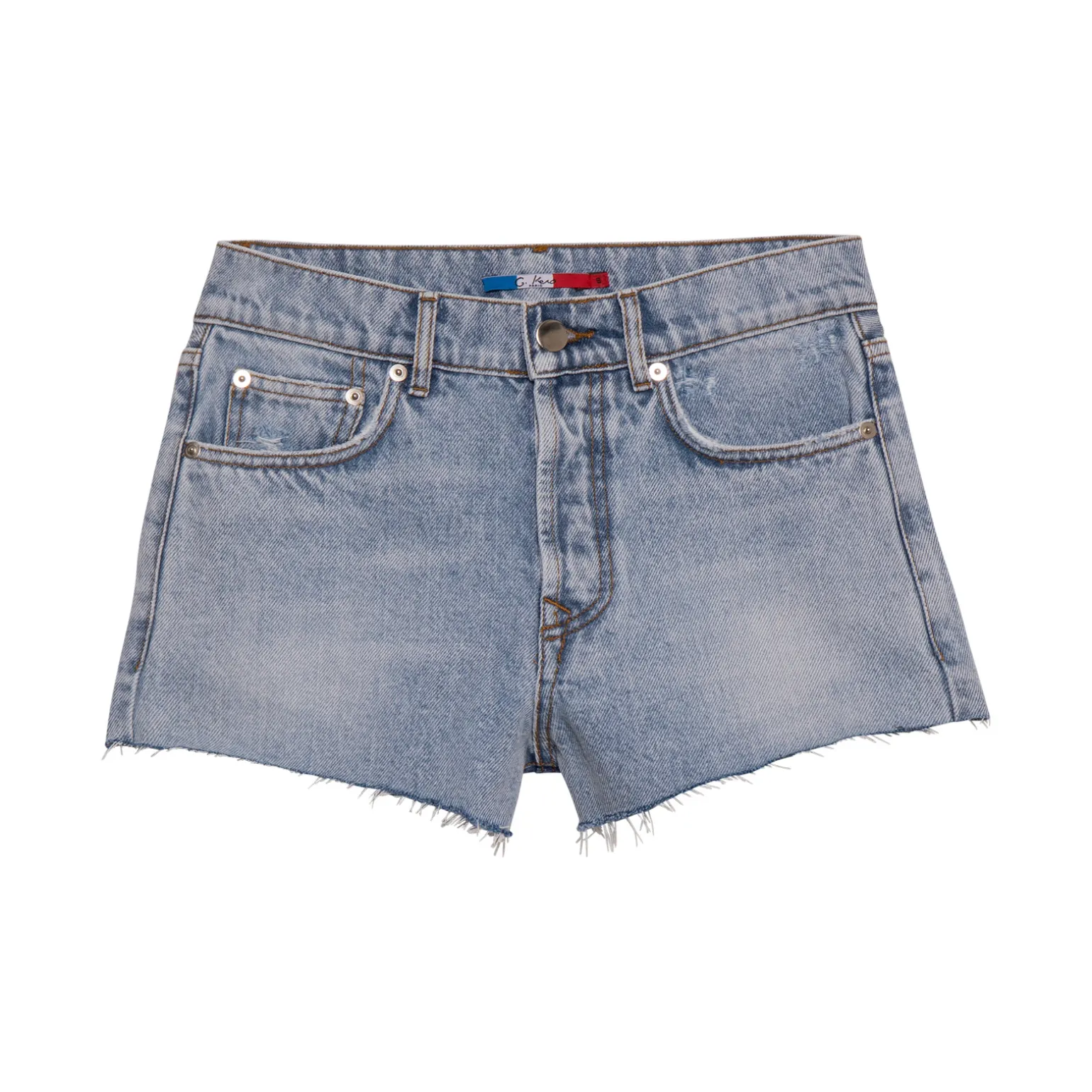 SHORT EN JEAN CHEVAUCHÉE