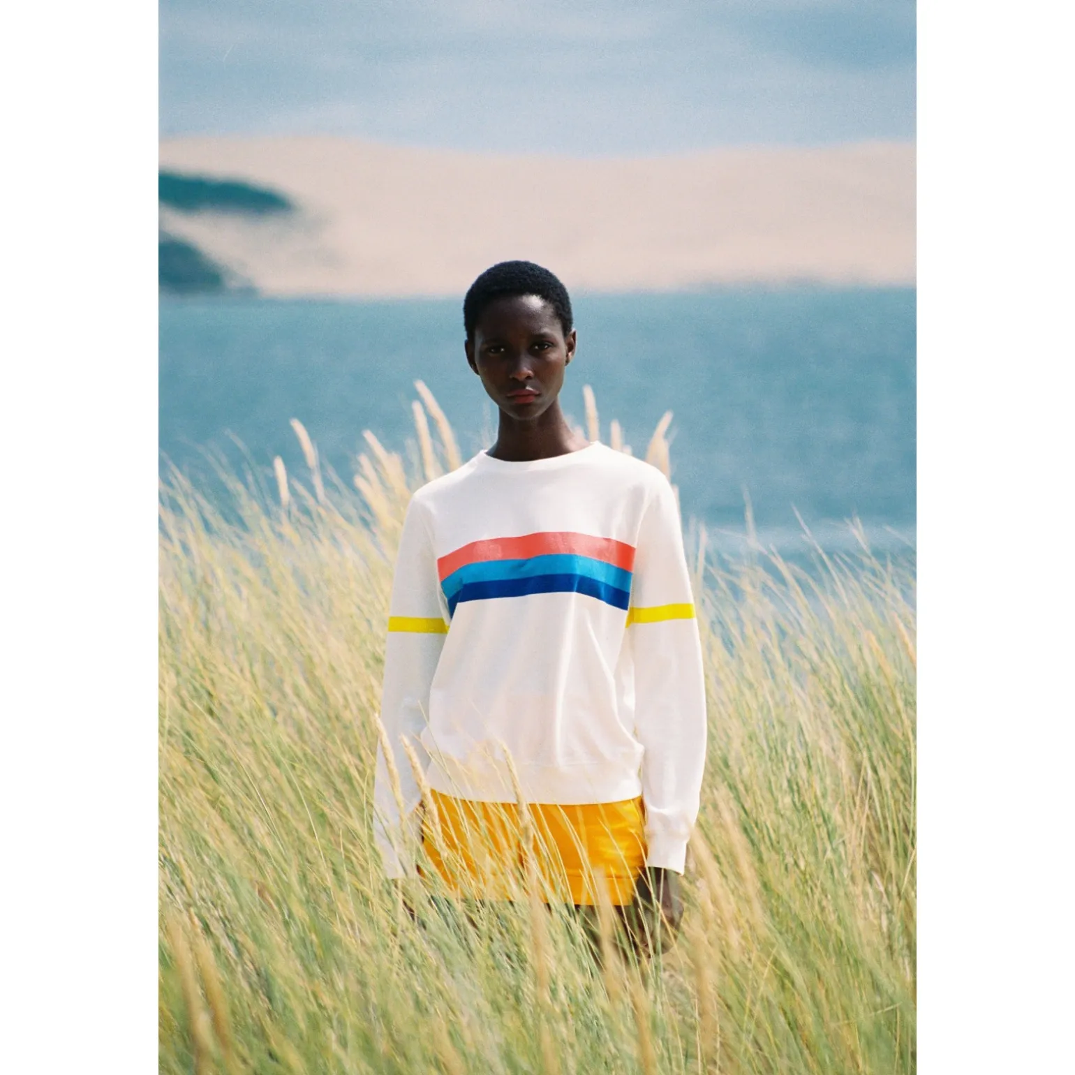 sweat-shirt Pink Blue Blue Stripes
